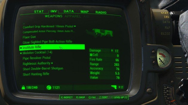 Fallout 4 - Kill the Feral Ghoul Stalker - Institute Rifle