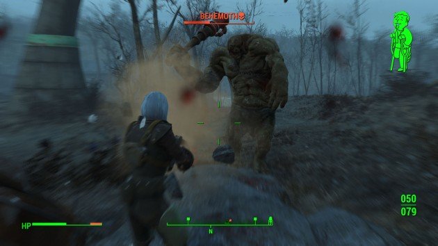 Fallout 4 - How to Easily Kill Behemoths - Run in Circles
