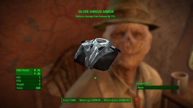 Fallout 4 - The Silver Shroud - Receive Costume