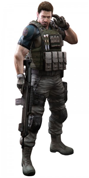 Chris Redfield before the magical transformation or illness that we are unaware of